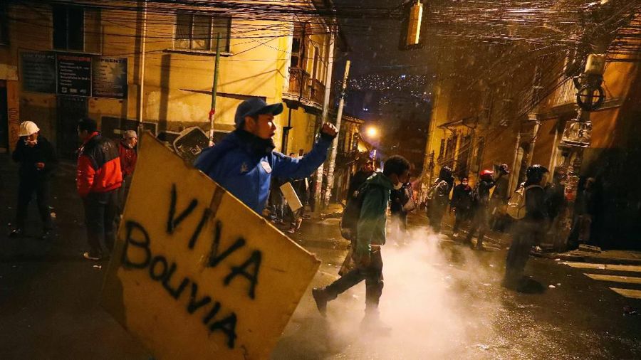 Demonstrasi kembali terjadi di La Paz, Bolivia dan berlangsung ricuh.