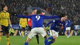 Leicester City menaklukkan Arsenal 2-0 di Stadion King Power Stadium, Sabtu (9/11) malam waktu setempat. (AP Photo/Rui Vieira)