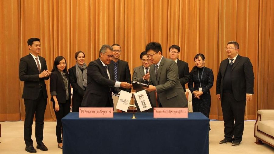 PT Perusahaan Gas Negara (PGN) Tbk dan Sinopec asal China menandatangani perjanjian jual beli LNG di China untuk tahun 2020.