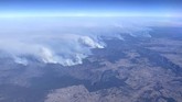 Hinngga Senin (11/11) siang, lebih dari 70 titik api menyebar di sekitar NSW dengan 40 diantaranya berhasil dipadamkan. (TOM BANNIGAN / AFP)