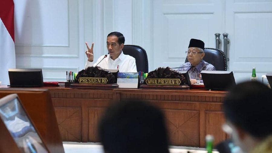Jokowi mengingatkan para menteri soal promosi di pameran.