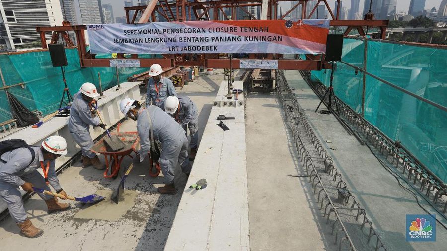 Jembatan LRT ini disebut sebagai struktur long span dengan bentang utama terpanjang di dunia.