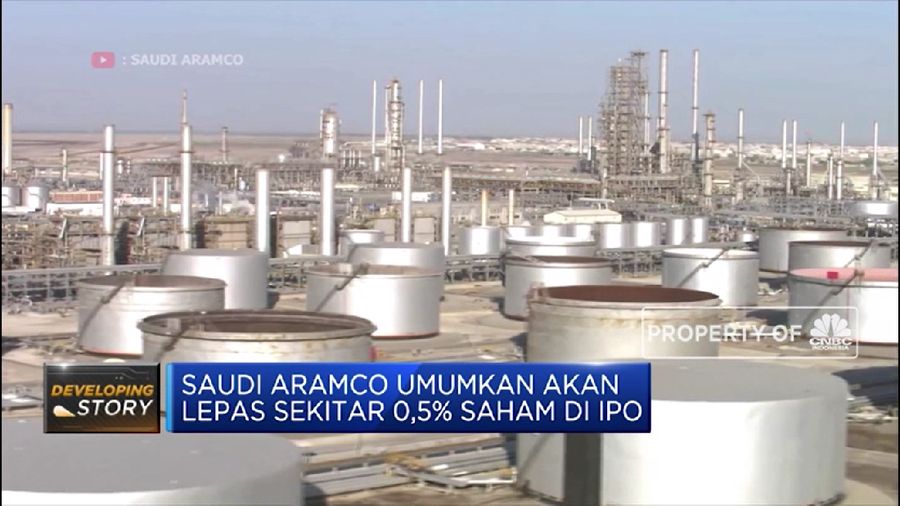 Valuasi perusahaan minyak raksasa asal Arab Saudi, Saudi Aramco diperkirakan senilai US$ 1,7 triliun berdasarkan pengumuman IPO pada Minggu (17/11/2019).