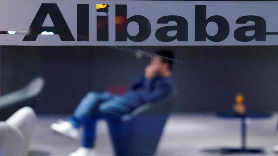 The logo of Alibaba Group is seen during Alibaba Group's 11.11 Singles' Day global shopping festival at the company's headquarters in Hangzhou, Zhejiang province, China, November 10, 2019. REUTERS/Aly Song