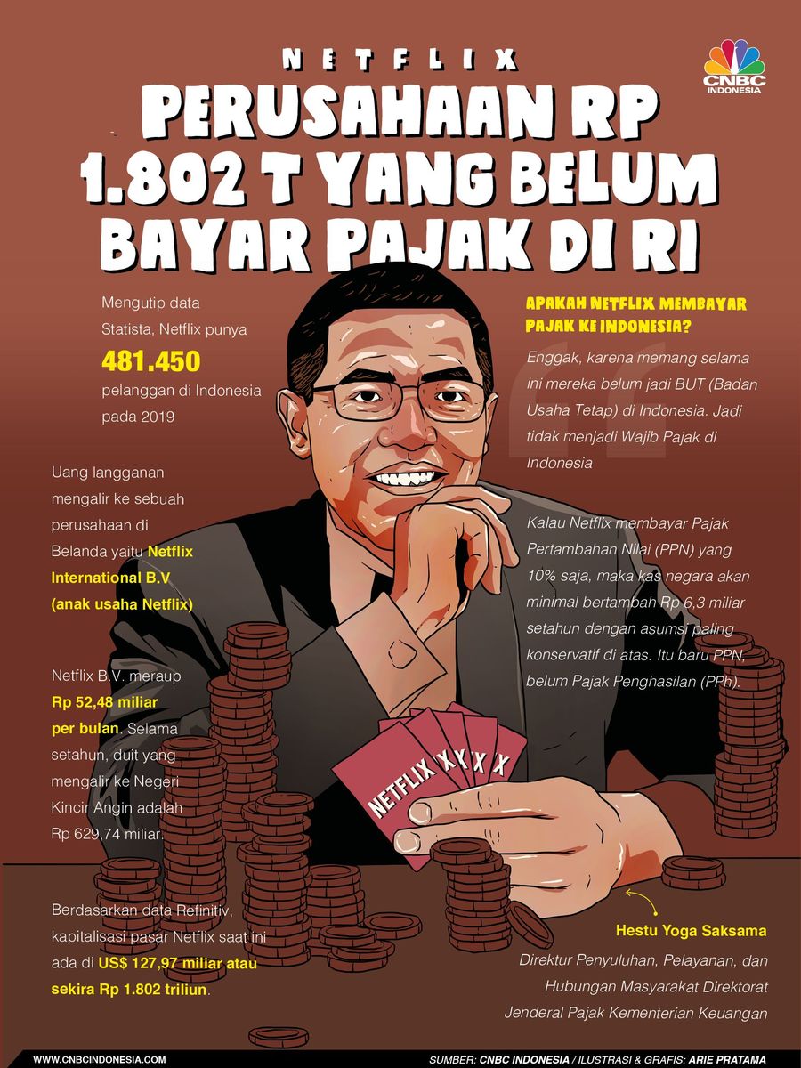Wah, Netflix belum bayar pajak di Indonesia