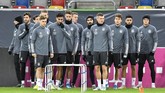 Para pemain timnas Jerman menjalani sesi latihan jelang melawan Belarusia. Jerman tinggal selangkah lagi lolos ke putaran final Piala Eropa 2020. (AP Photo/Martin Meissner)