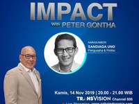 Live! Buka-bukaan Sandi Uno Dalam IMPACT With Peter Gontha