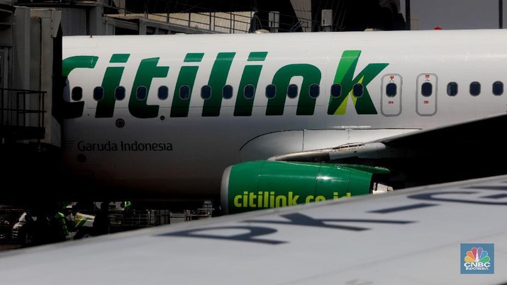 Maskapai Citilink (CNBC Indonesia/Muhammad Sabki) Maskapai Citilink (CNBC Indonesia/Muhammad Sabki)
