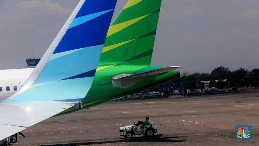 Citilink , Garuda Indonesia (CNBC Indonesia/Muhammad Sabki)
