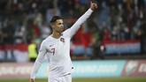 Ronaldo total mencetak empat gol dalam dua pertandingan melawan Lithuania dan Luksemburg di kualifikasi Piala Eropa 2020. (AP Photo/Francisco Seco)