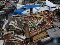 Berkeping-Keping, Ini Bangkai Pesawat Sky Aviation di Marunda