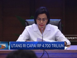 Waduh, Utang RI Capai Rp 4.700 Triliun