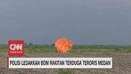VIDEO: Polisi Ledakkan Bom Rakitan Terduga Teroris Medan