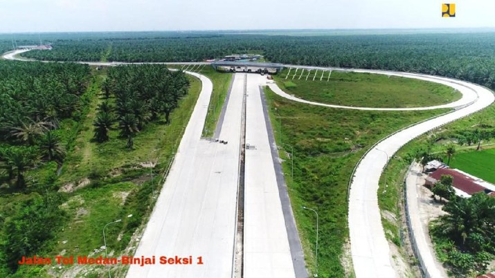 Jalan Tol Sumatera, Medan – Binjai Seksi 1 (Biro Komunikasi Publik Kementerian PUPR) Jalan Tol Sumatera, Medan – Binjai Seksi 1 (Biro Komunikasi Publik Kementerian PUPR)