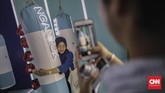 Selain ruangan berfoto, dalam acara ini juga ada sesi diskusi bersama influencer muda lokal. (CNN Indonesia/Bisma Septalisma)