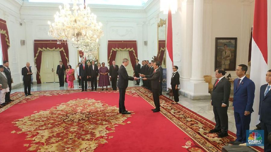 Prosesi itu berlangsung di Istana Merdeka, Jakarta, Rabu (20/11/2019).