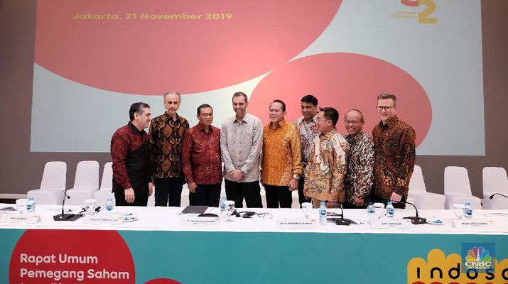 Rapat Umum Pemegang Saham Luar Biasa (RUPSLB) PT Indosat Tbk (ISAT). (CNBC Indonesia/Syahrizal Sidik) Rapat Umum Pemegang Saham Luar Biasa (RUPSLB) PT Indosat Tbk (ISAT). (CNBC Indonesia/Syahrizal Sidik)