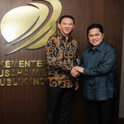 Sah Jadi Komut Pertamina, Ahok Salaman dengan Erick Thohir