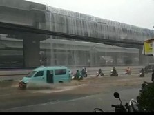 Viral Banjir 'Air Terjun' Tol Becakayu, Ini Kata Operator