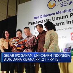 Uni-Charm Tetapkan Harga Penawaran Saham IPO Rp 1.500/unit