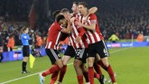 Sheffield United bermain luar biasa di babak pertama melawan Manchester United walau akhirnya gagal menjaga konsistensi selama 90 menit dan membuat skor pertandingan jadi 3-3. (AP Photo/Jon Super)