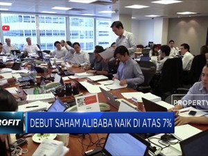 Debut Saham Alibaba Naik di Atas 7%