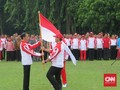 Jokowi Lepas Kontingen SEA Games di Tengah Gerimis