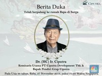 Ciputra Tutup Usia, Momentum Untuk Bahas Konsep Pembangunan