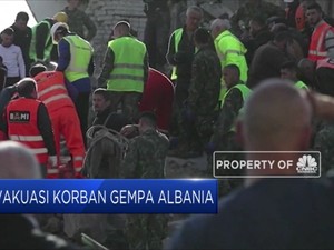 Begini Kondisi Evakuasi Korban Gempa di Albania