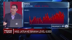 Anjlok Lebih Dari 1%, IHSG Tembus Ke Level di Bawah 6.000