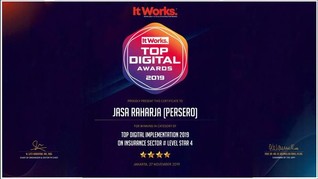 Jasa Raharja Raih 2 Penghargaan di Ajang Top Digital Award