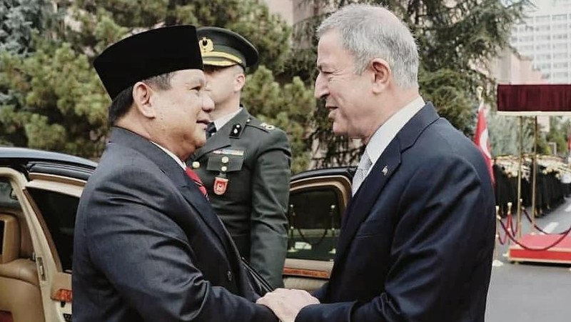 Presiden Turki Recep Tayyip Erdogan menerima kunjungan Menteri Pertahanan RI Prabowo Subianto di Kompleks Presiden, Ankara, Kamis (28/11/2019).