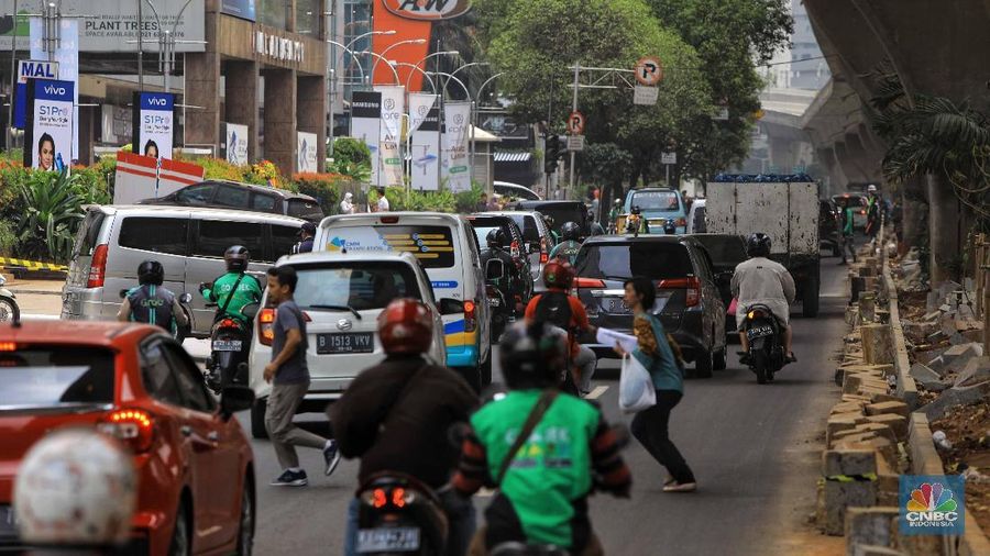 Begini Kondisi Macet di Depan Mal Ambasador/Andrean Kristianto