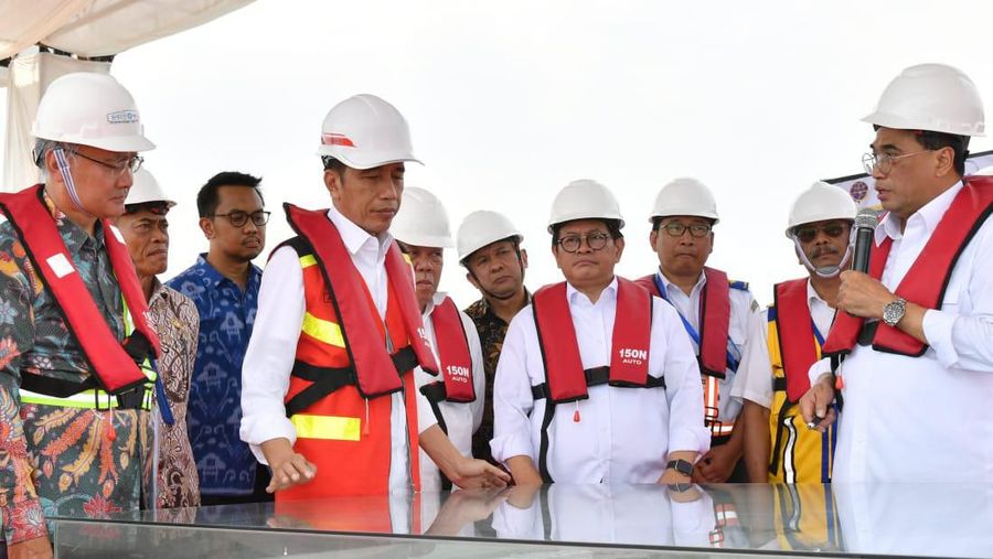 Presiden Ingin Pelabuhan Patimban Jadi Hub Besar untuk Ekspor Otomotif. /Laily Rachev - Biro Pers Sekretariat Presiden