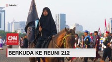 VIDEO: Rombongan Peserta Reuni 212 Berkuda Menuju Monas