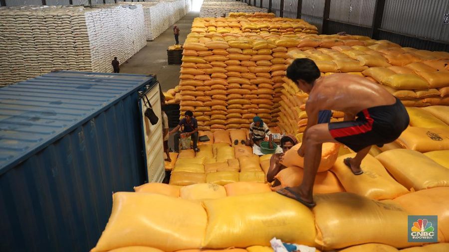 Beras Bulog di gudang sebanyak 1,7 juta ton, sebanyak 52% dari impor.