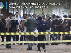 Granat Asap Meledak di Monas, Dua Orang Jadi Korban