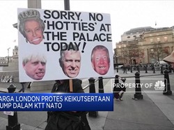 Demo Anti Trump Warnai Hari Jadi NATO ke-70