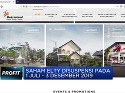 Suspensi Saham ELTY Dibuka oleh BEI