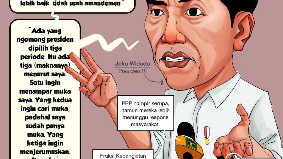 Presiden Jokowi menanggapi wacana masa jabatan presiden tiga periode, apa katanya?