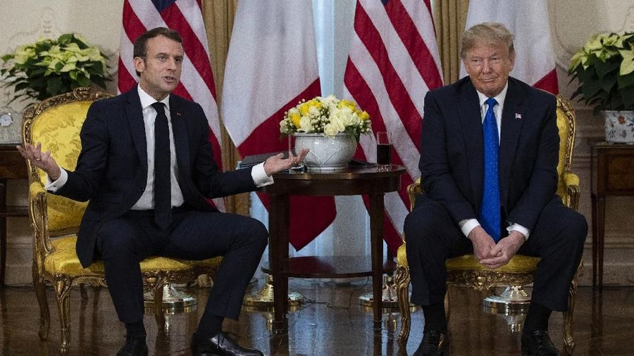 Presiden Amerika Serikat (AS) Donald Trump bertikai dengan Presiden Prancis Emmanuel Macron jelang pertemuan puncak NATO.