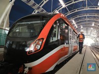 Top! LRT 'Made in Madiun' Tiba di Cibubur, Siap Uji Coba