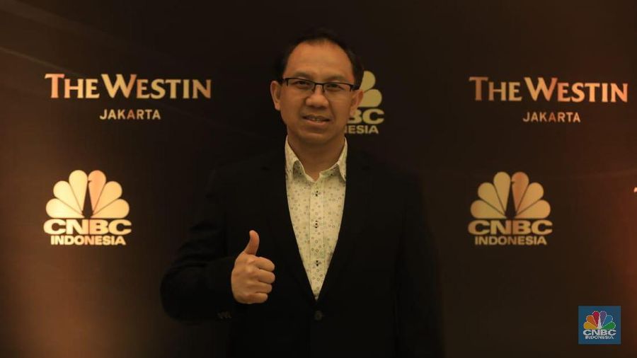 Direktur Human Capital Management PT Telkom Indonesia Tbk Edi Witjara (CNBC Indonesia/Andrean Krisitanto)