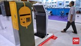 Pameran Global Sources Electronics Indonesia baru digelar di Jakarta Convention Center (JCC), Senayan, Jakarta, Kamis, (5/12). (CNN Indonesia/Bisma Septalisma).