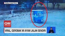 VIDEO: Viral, Gerobak Mie Ayam Jalan Sendiri