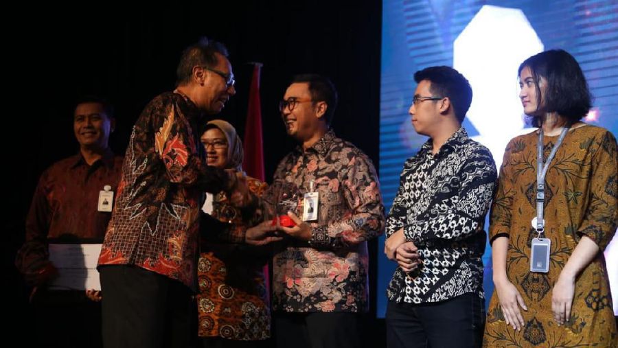 BNI Group memenangkan Kategori Pariwara Televisi pada acara Penganugerahan Pariwara Jasa Keuangan Terbaik 2019 di Jakarta, (Kamis, 5/12/2019). (Dok. BNI)