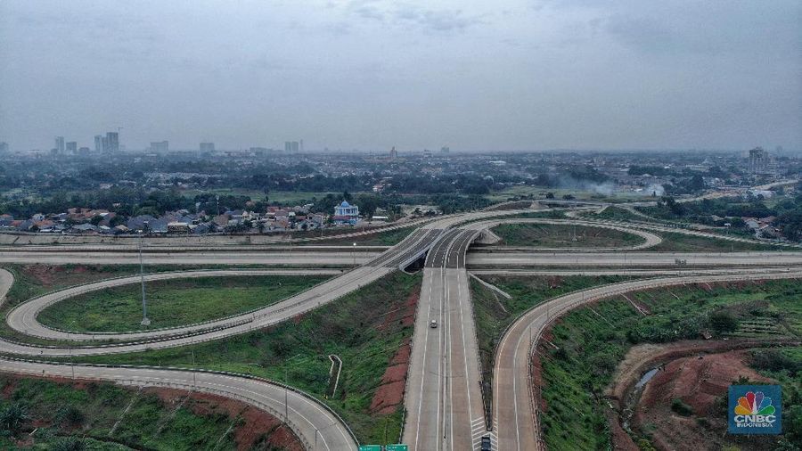 Penampakan Udara Tol Kunciran-Serong (CNBC Indonesia/Andrean Kristianto)