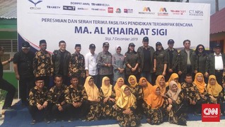 CT Resmikan 9 Sekolah dan 4 Rumah Ibadah di Lokasi Gempa Palu