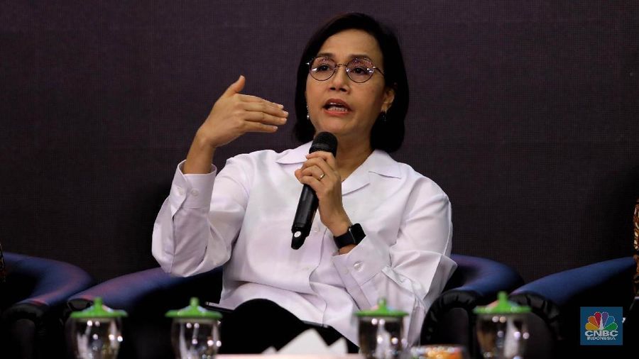 Menteri Keuangan Sri Mulyani dalam acara