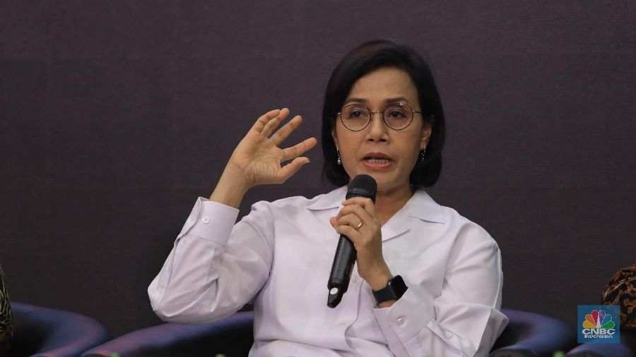 Menteri Keuangan Sri Mulyani dalam acara 